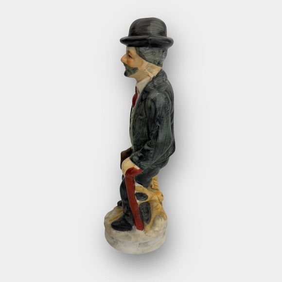 Vintage Ceramic Figurine Man with Bowler Hat Briefcase & Cane - Picture 2 of 12